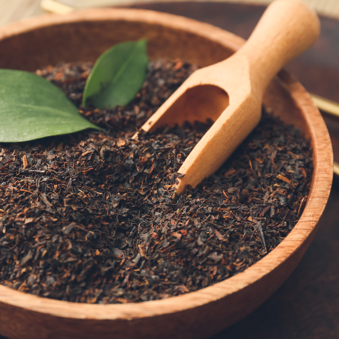black tea herb in a bowl